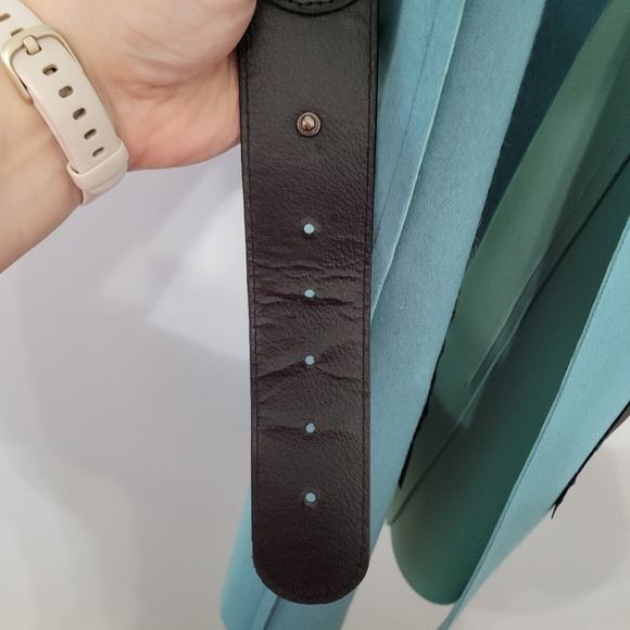 NWT Gracia Women's Longline Belted Vest Size L Turquoise Blue Wool Blend FLAWED - Picture 14 of 16